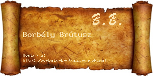 Borbély Brútusz névjegykártya